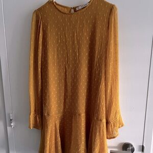 Zara mustard top smock